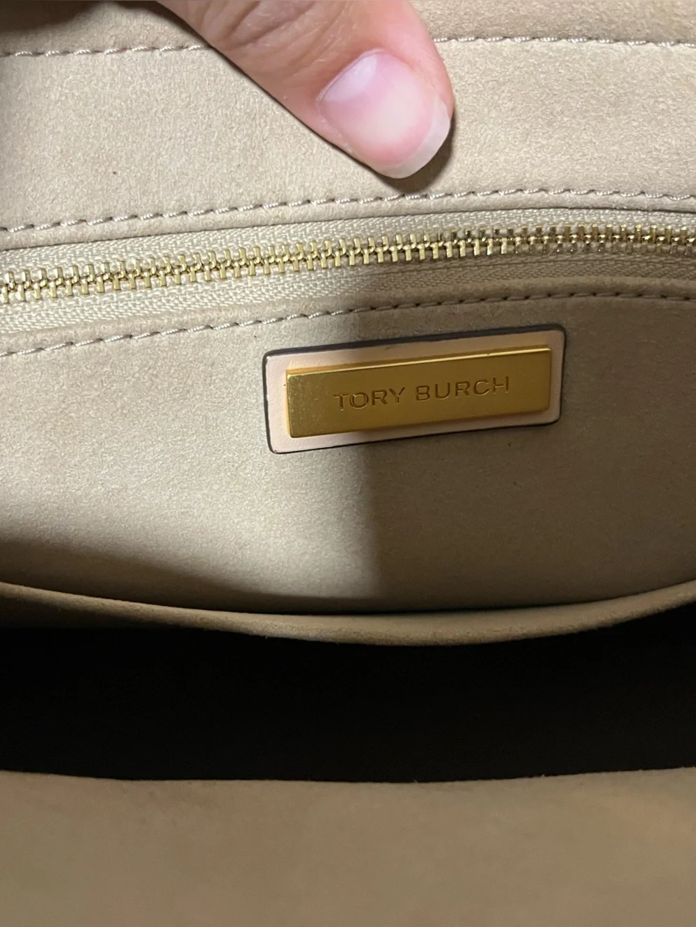 Tory Burch T-monogram contrast tote Pink dawn.
